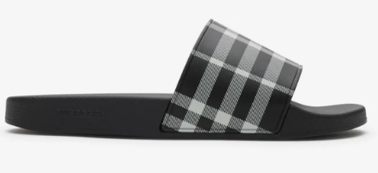 Burberry claquettes check 'gris'